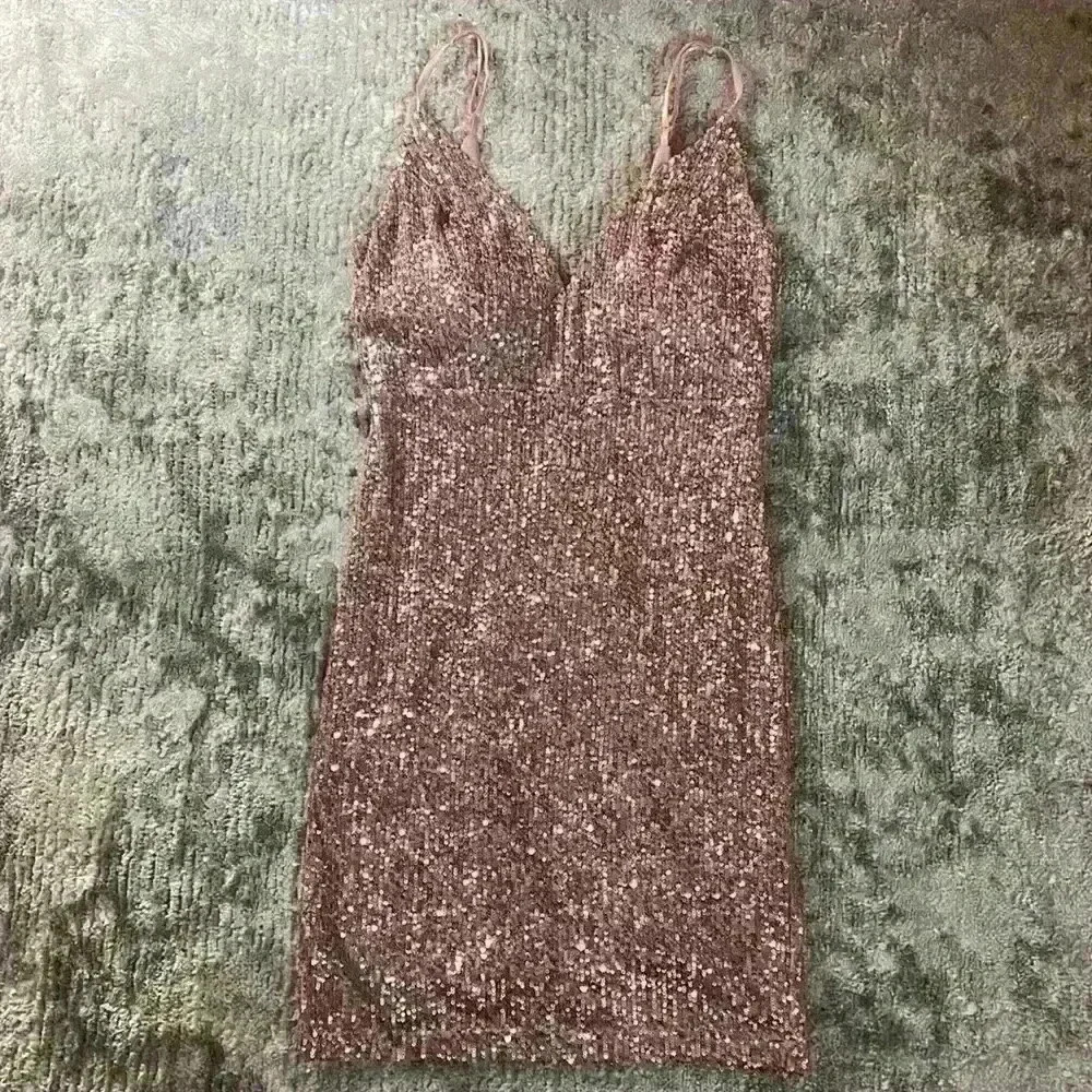 Macy's Glittering Sequin Dress in Bronze